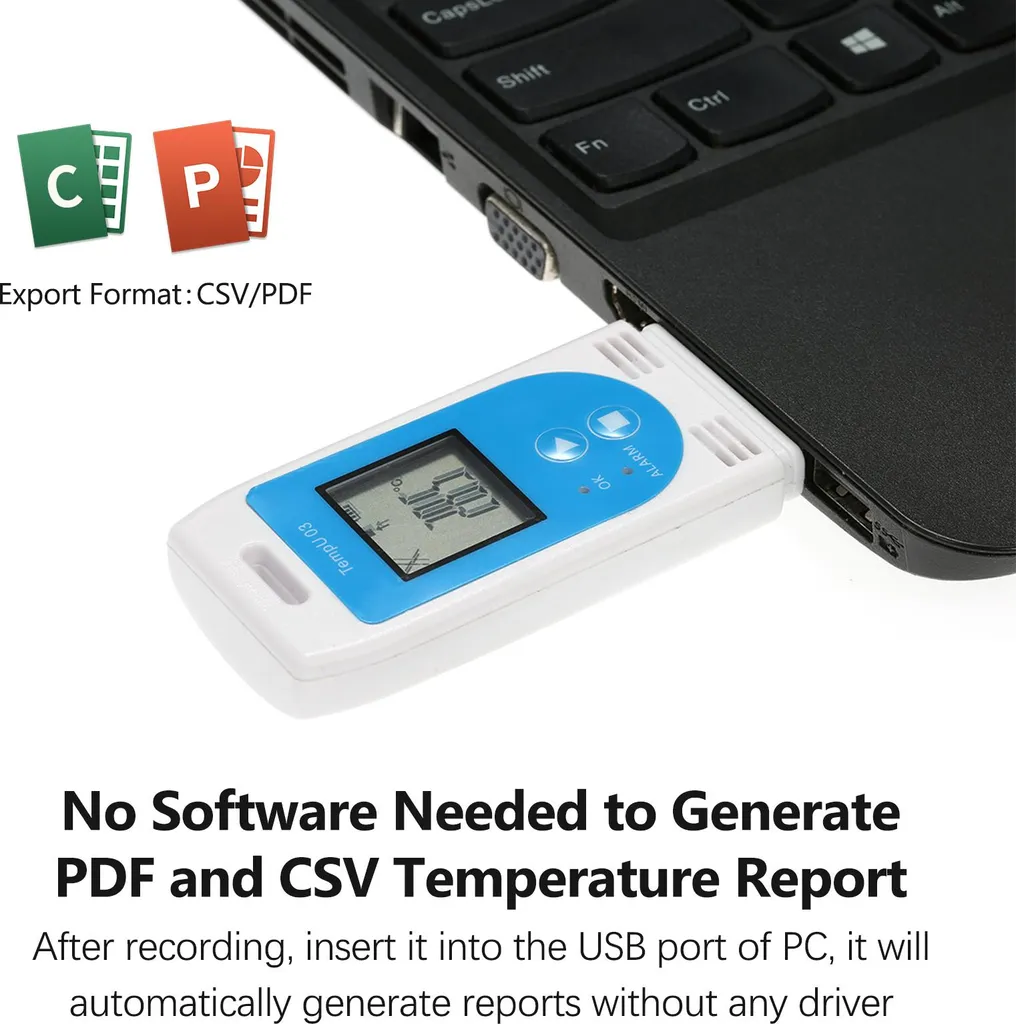 Datalogger température et humidité réutilisable USB 32000 lectures - 2