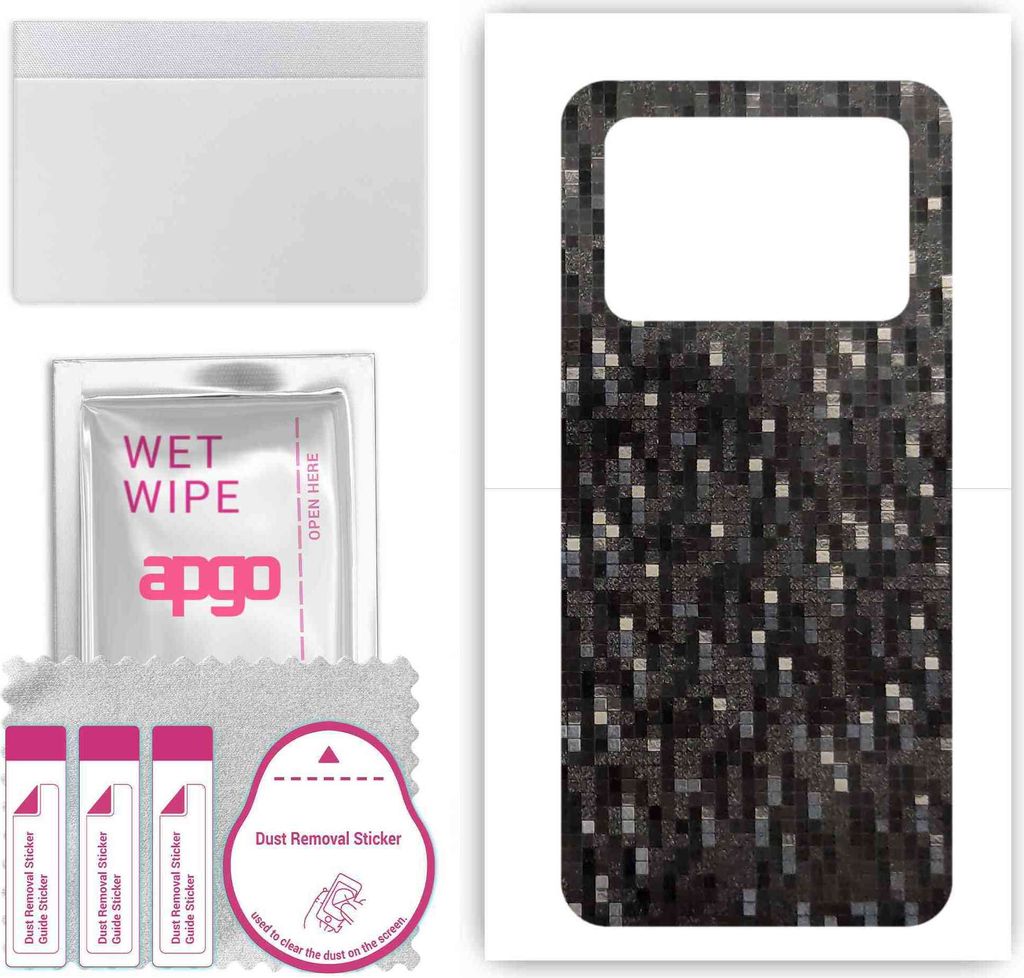 apgo Rückseite Schutzfolie, Skin, kompatibel mit Xiaomi Poco M4 Pro, Hinten Displayschutzfolie aus Vinylfolie, kratzfest, einfache Montage - Carbo...