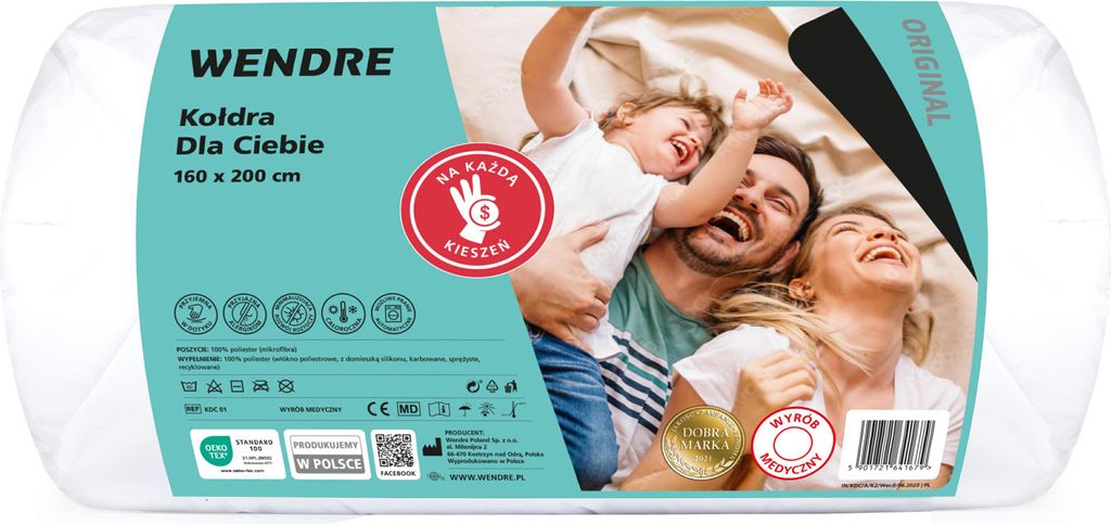 Ganzjahresdecke 160x200 cm weiß gesteppt groß Produktbild 