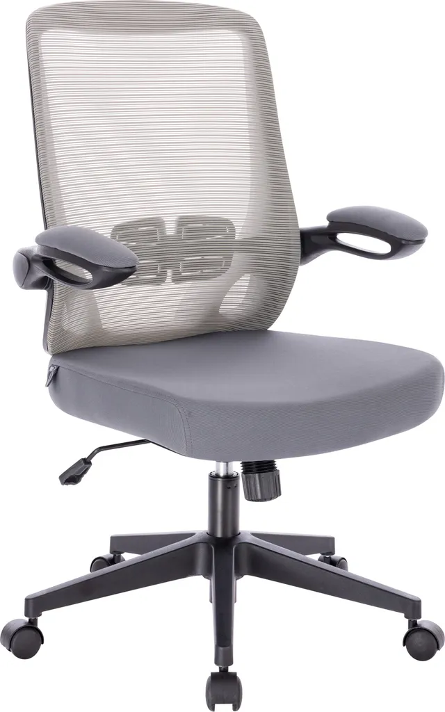 SVITA TOM Chaise de bureau ergonomique à roulettes réglable en gris