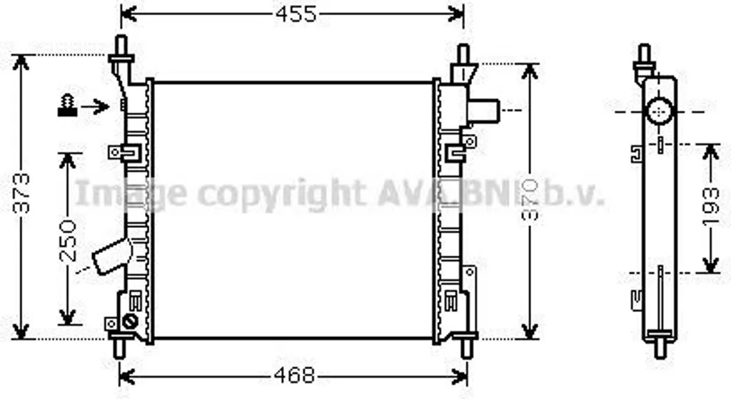 Radiateur thermique PRASCO FD2372 haute résistance pour Ford Street KA