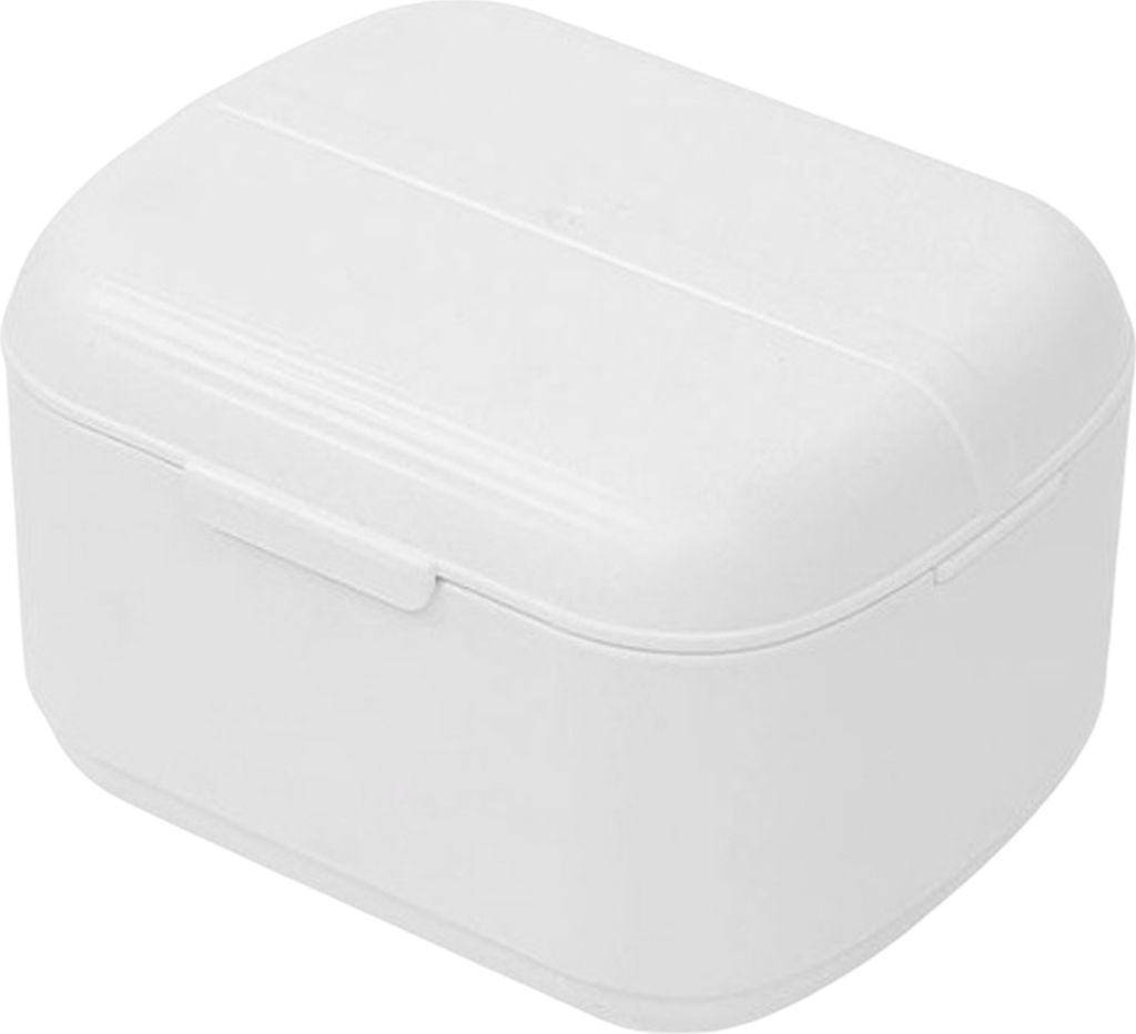 Kieferorthopädische Aufbewahrungsbox mit Schnallendeckel, ausgehöhlt, doppellagig, kieferorthopädischer Retainer, Reinigung mit Siebkorb, Hausha...