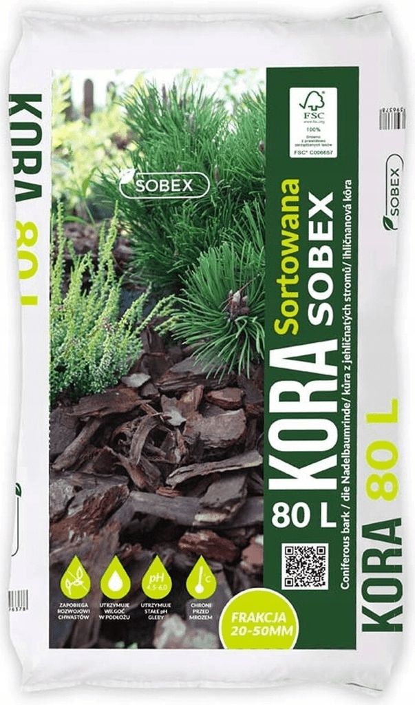 Écorce de pins de jardin conifères 80L 20-50mm Image du produit 