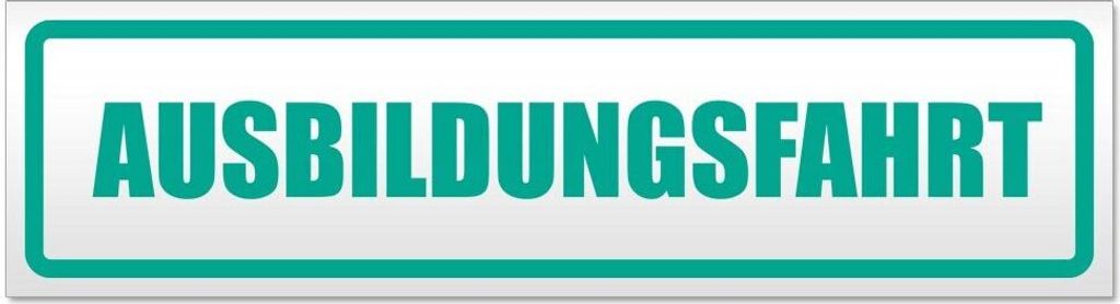 Kiwistar - Autoaufkleber - Türkis - 45 x 12 cm - Ausbildungsfahrt - Hinweis Aufkleber Sticker für Auto, Kfz, Fahrrad, PKW, LKW