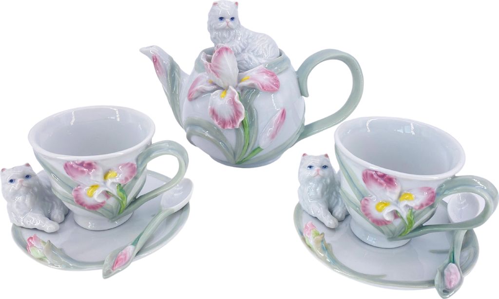 abc HOME | Teeservice Katzen | Porzellan | 7tlg. Produktbild 