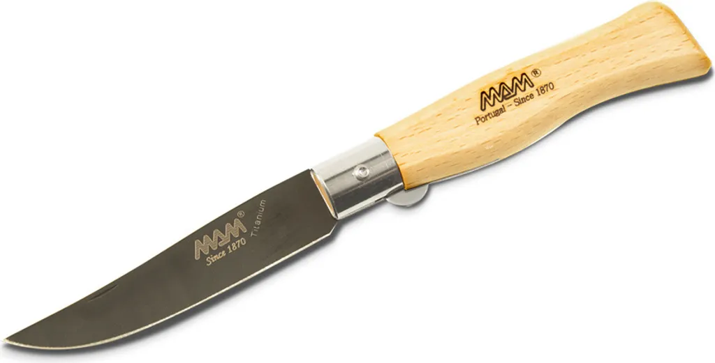 Couteau pliant MAM Douro 2064 Black Titanium en hêtre de 10,5 cm
