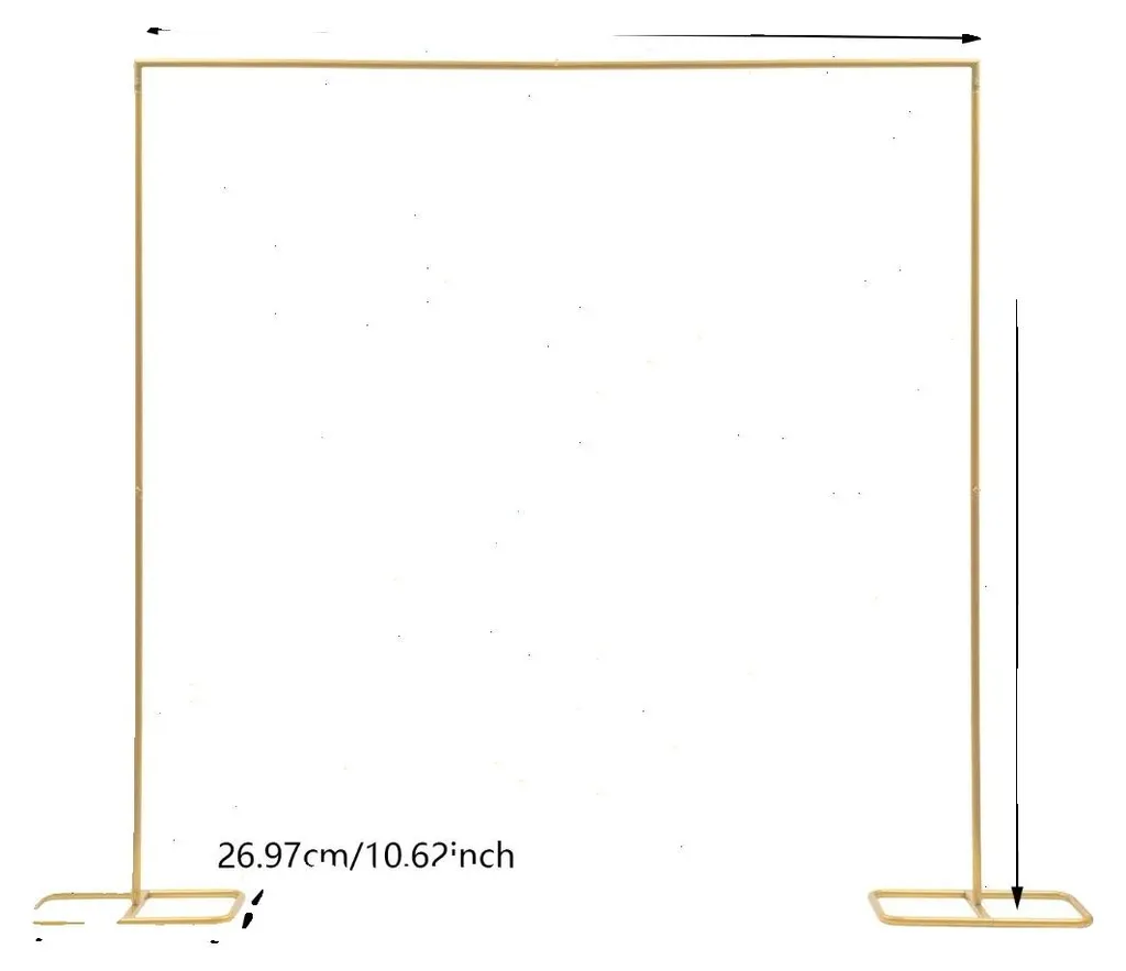 Arche de mariage dorée 2 x 2,1m pour cérémonie laïque et photobooth