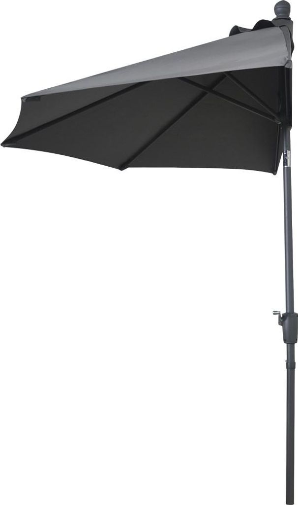 TrendLine Sonnenschirm halbrund anthrazit 260 x 120 cm Produktbild 