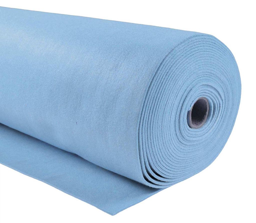 Filzstoff Meterware hellblau