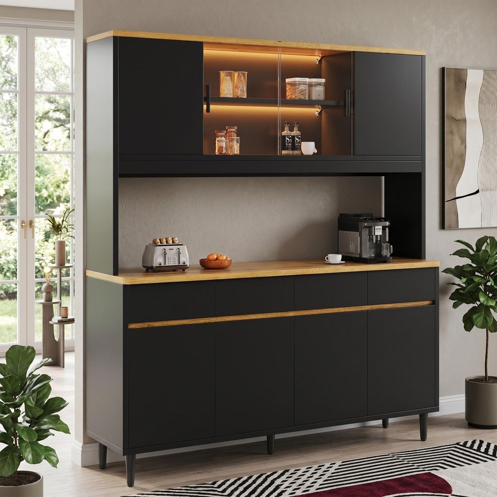 Mobiletto alto Flieks, 160x40x185 cm, credenza con spazio Immagine del prodotto 