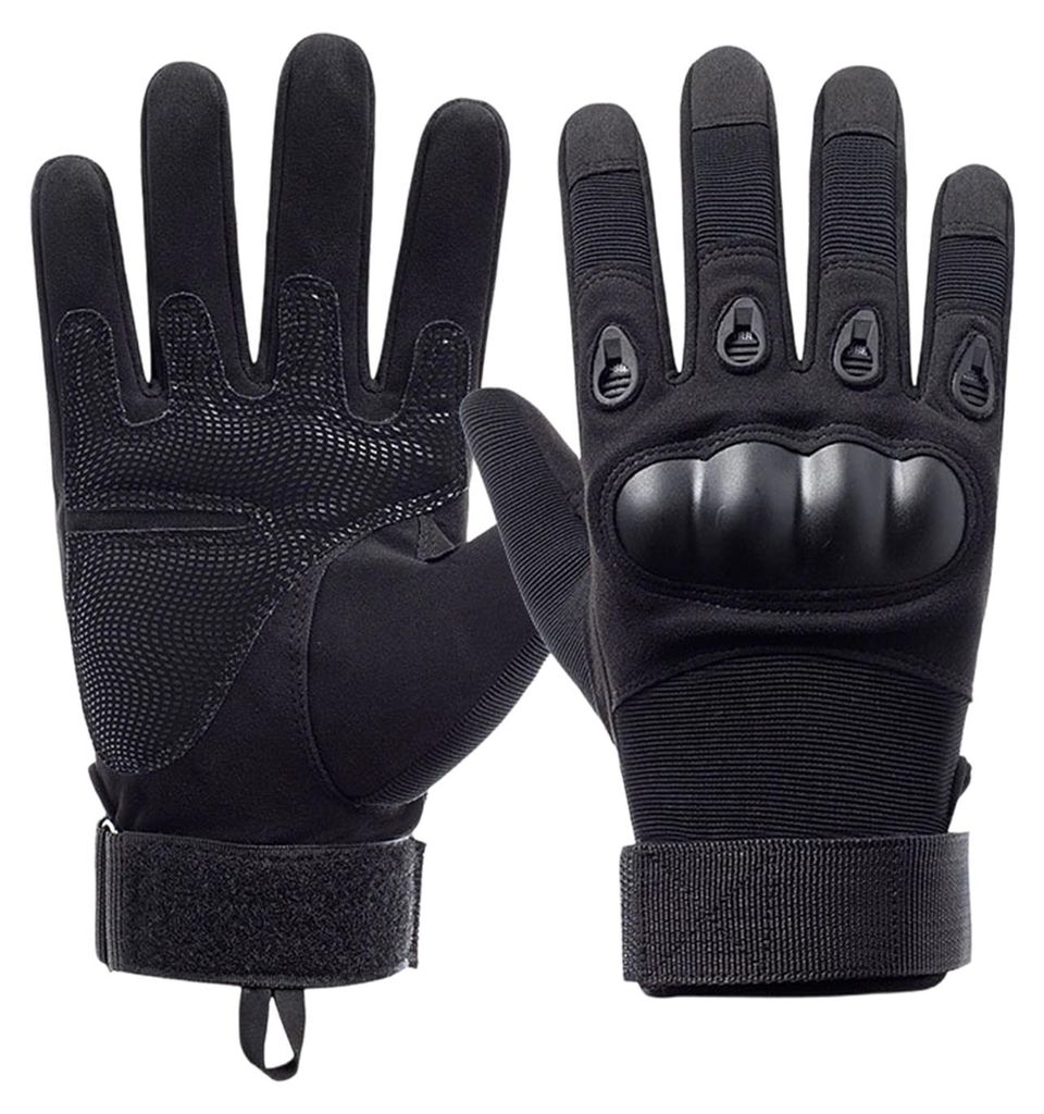 1 Paar Outdoor-Handschuhe, Touchscreen-kompatibel, Vollfingerhandschuhe mit weichem Knöchelschutz, rutschfestem Griff, Motorradhandschuhe
