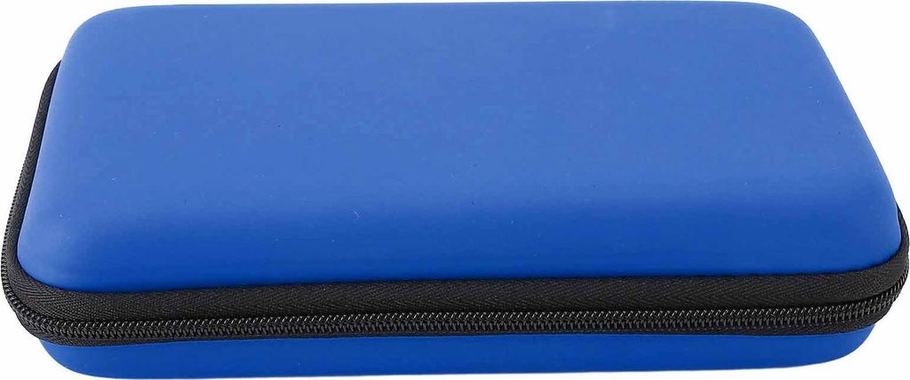 Spielkonsole Tragetasche Portable mit 8 Spiel Slot Innentasche Hartschalen-Reise-Schutzhülle für New 3DS XL Blau