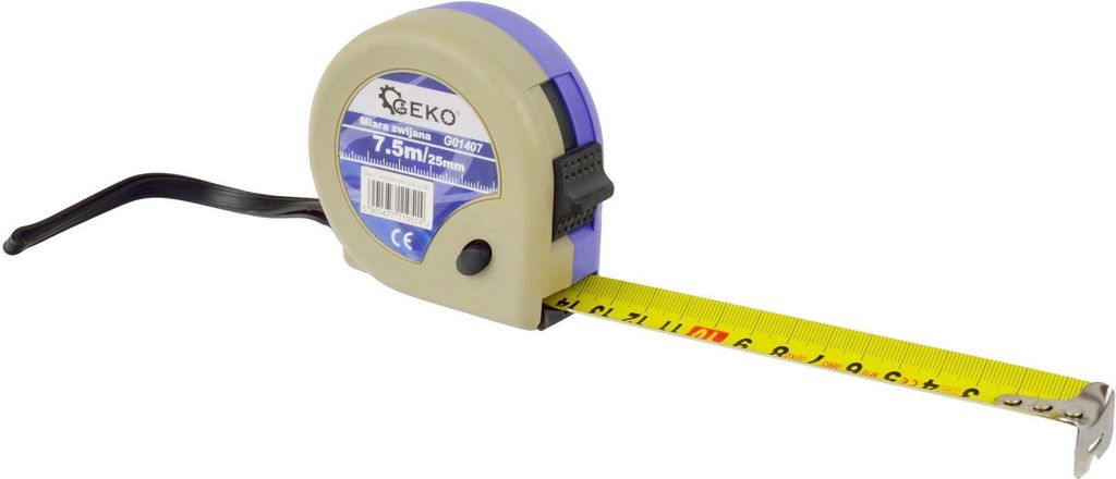 Geko miara zwjiana 7,55m x 25mm kolor