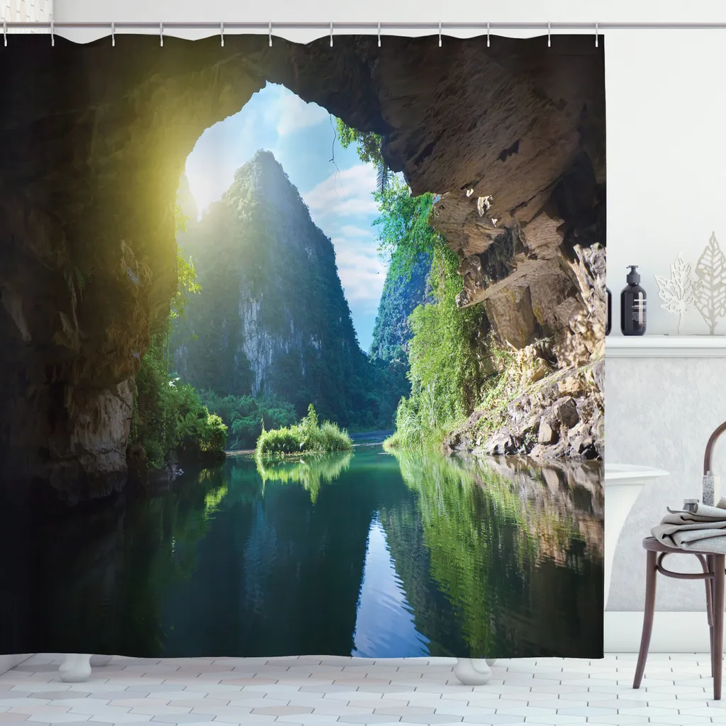 Tenda da Doccia Opaca ABAKUHAUS 175x240 - Design Paesaggio Naturale