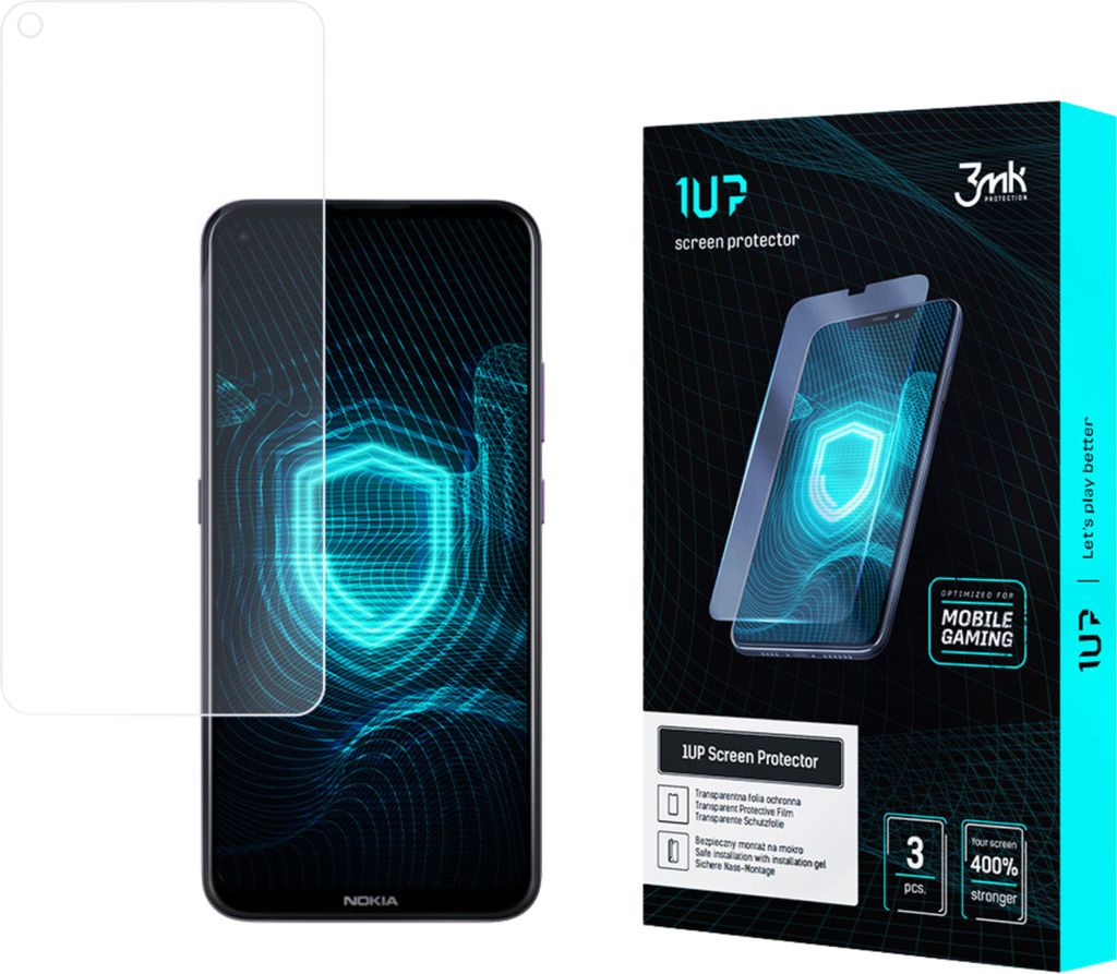 3mk Display Schutzfolie 1UP für Nokia 5.4 transparent Gaming (3 Stück)
