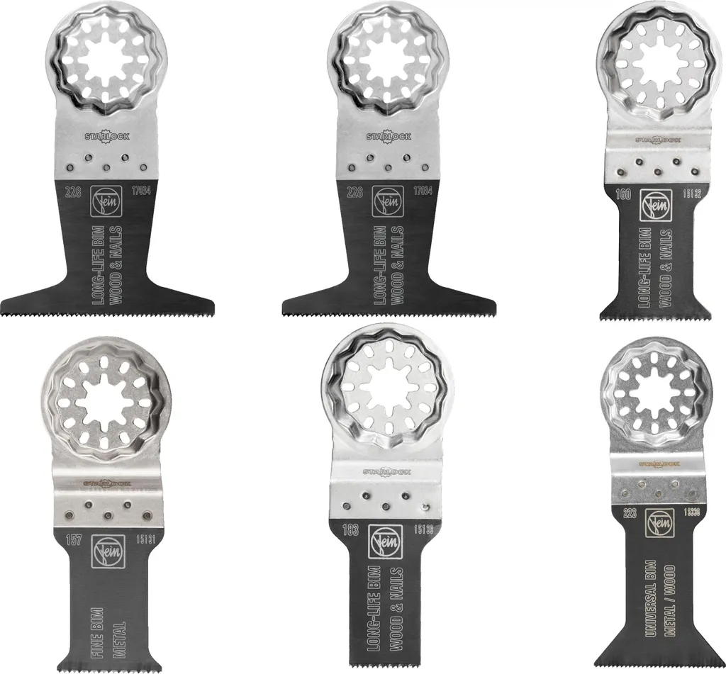 Set E-Cut Starlock FEIN Wood & Metal MCT haute résistance 6 pièces