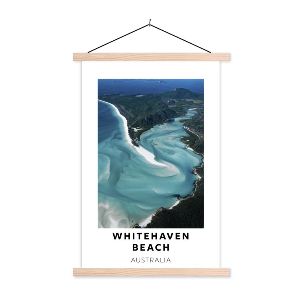 MuchoWow Textilposter Australien - Strand - Meer 40x60 cm mit holzfarbenen Rahmen - Poster