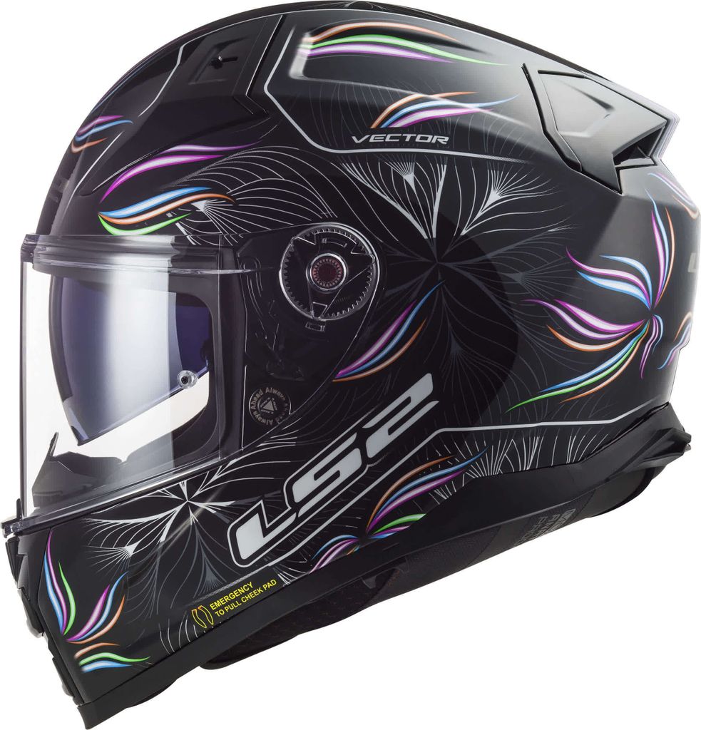 LS2 FF811 VECTOR II TROPICAL Integralhelm L in schwarz/weiß Produktbild 