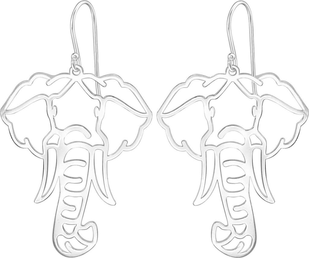 925 Sterling Silber Ohrhaken Ohrhänger mit Elefant