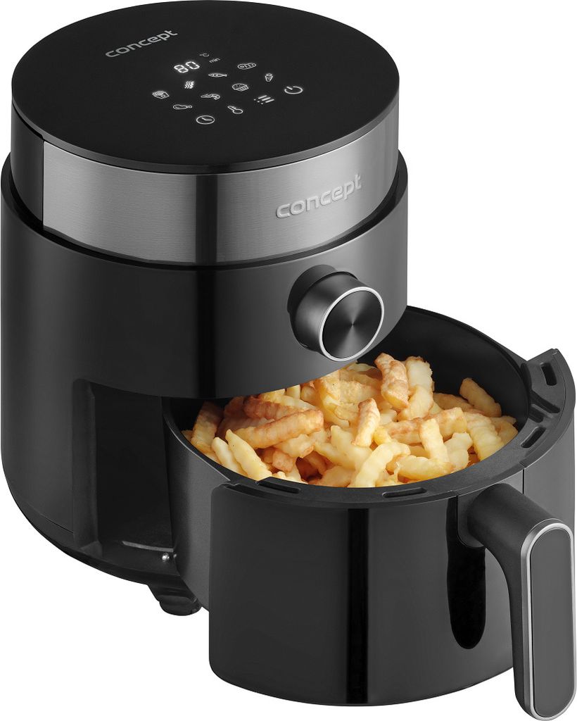 Konzept FR2500 Friteuse Single 2,5 L 1200 W Heißluftfritteuse Schwarz