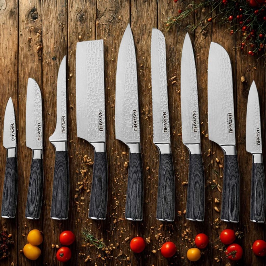 Set Küchenmesser HK-39202 - 9 Stück / Grau kaufen KP39202