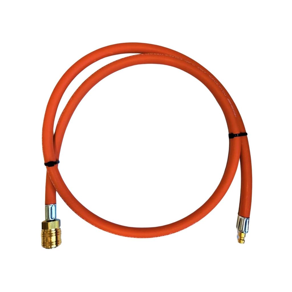 Zatechs Propan-Butan Gasschlauch mit Schnellkupplung 3m 20 bar Ø6.3mm RQS DN 7.2 Typ 26 Muffe x 8 mm Stecker Wohnmobil Kocher Brenner