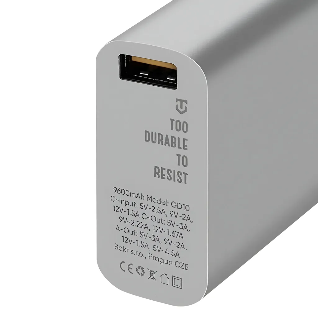 Tactical Powerbank 9600mAh USB-C Power Delivery et Quick Charge Gris - 7