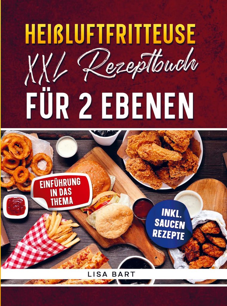 Heißluftfritteuse XXL Rezeptbuch für 2 Ebenen Produktbild 