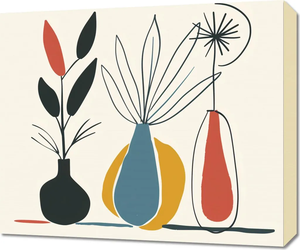 Tableau floral 60 x 50 cm, affiche murale végétale pour chambre