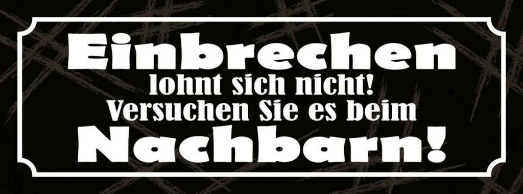 vianmo Holzschild 10x27 cm Einbrechen lohnt nicht Dekoration