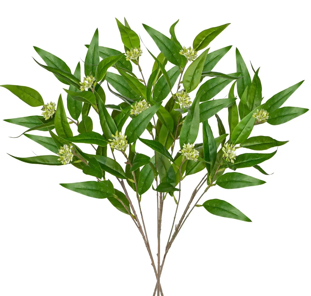 Eucalyptus artificiel 86 cm lot de 3 pour décoration sans entretien
