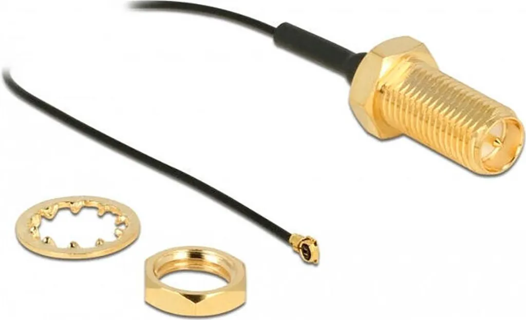 Cavo Antenna Premium Delock RP-SMA a MHF 4 - Precisione 0.81mm