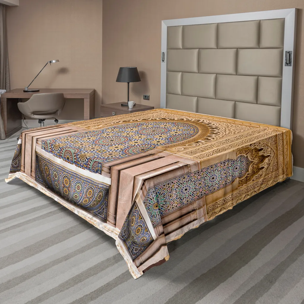 Drap de Lit Grande Taille pour Décoration Orientale Rabat 275x260 cm