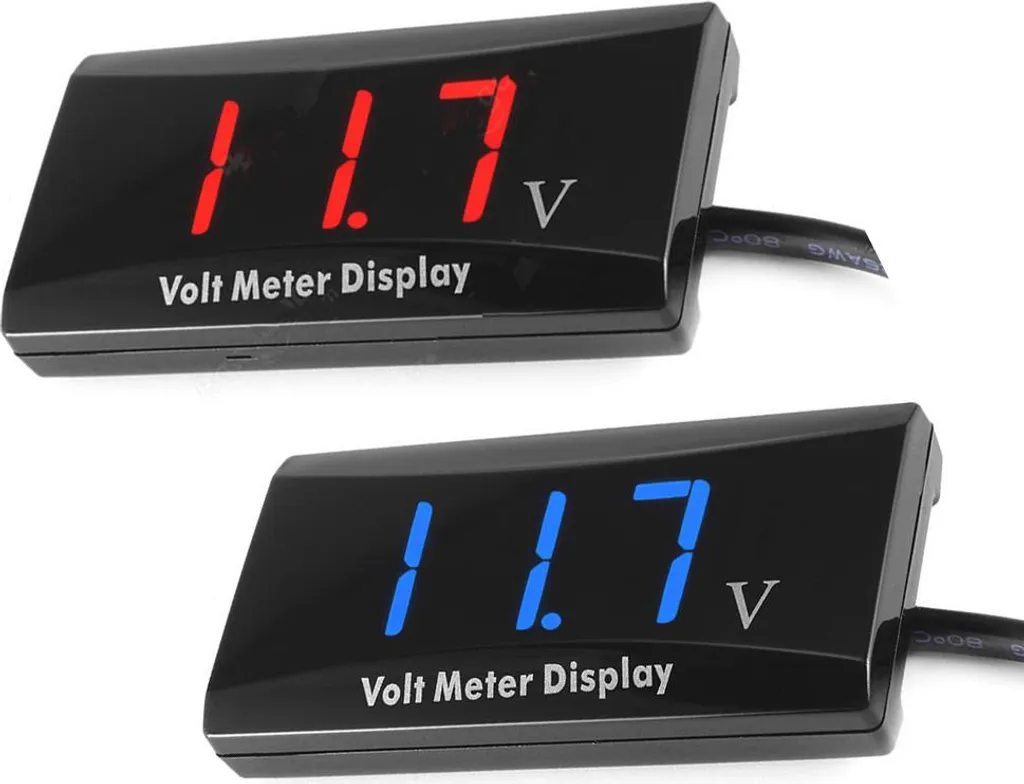 Misuratore di Tensione LED 12V Universale per Auto, Moto e Camper - 5