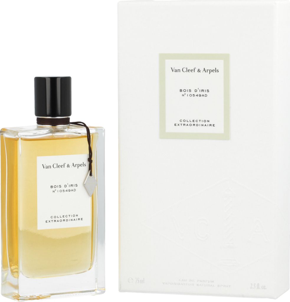 A perfume bottle and its box are displayed side-by-side against a white background.