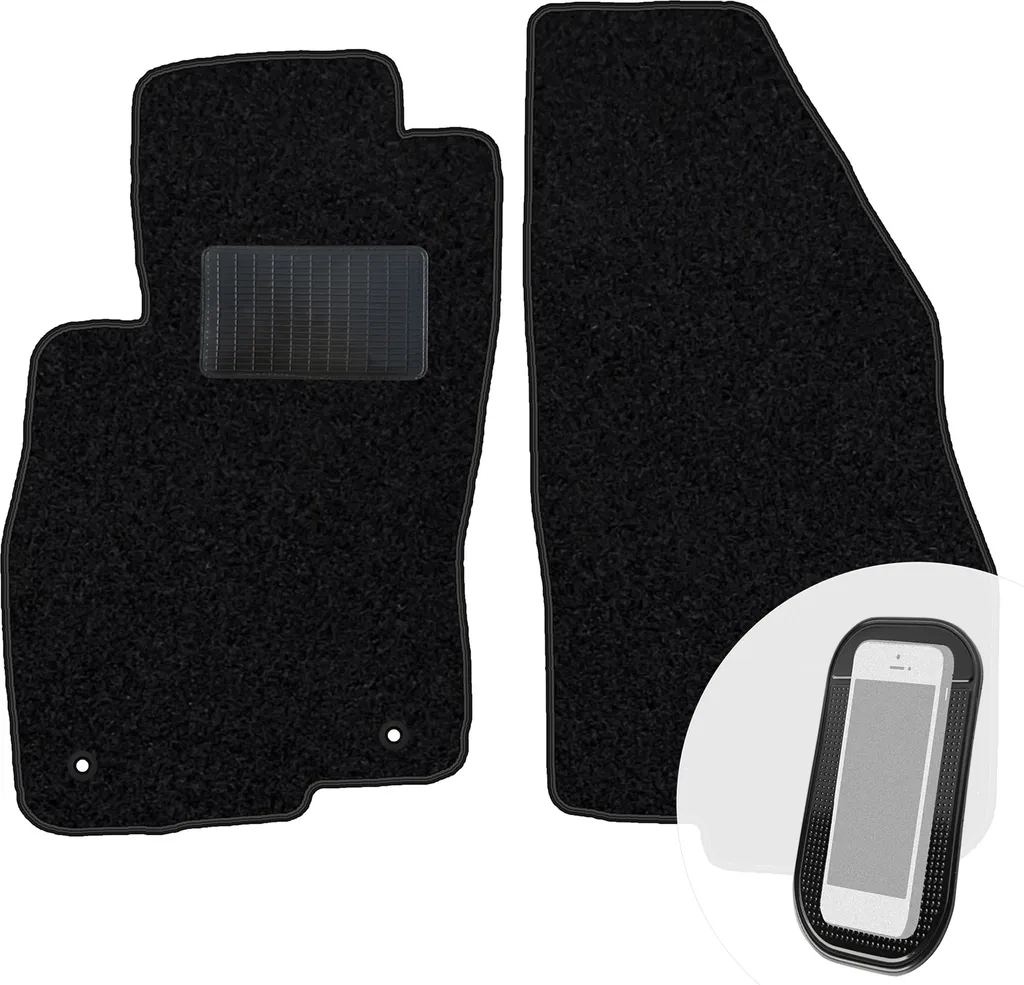Kit 2 Tappetini Anteriori Fiat Linea 2007-2015 - moto-MOLTICO Nero