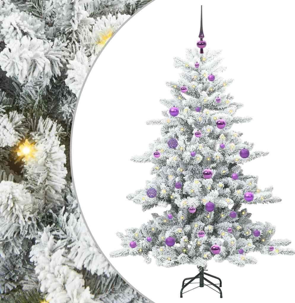 Künstlicher klappbarer Weihnachtsbaum Weiß 150 cm PVC und Stahl