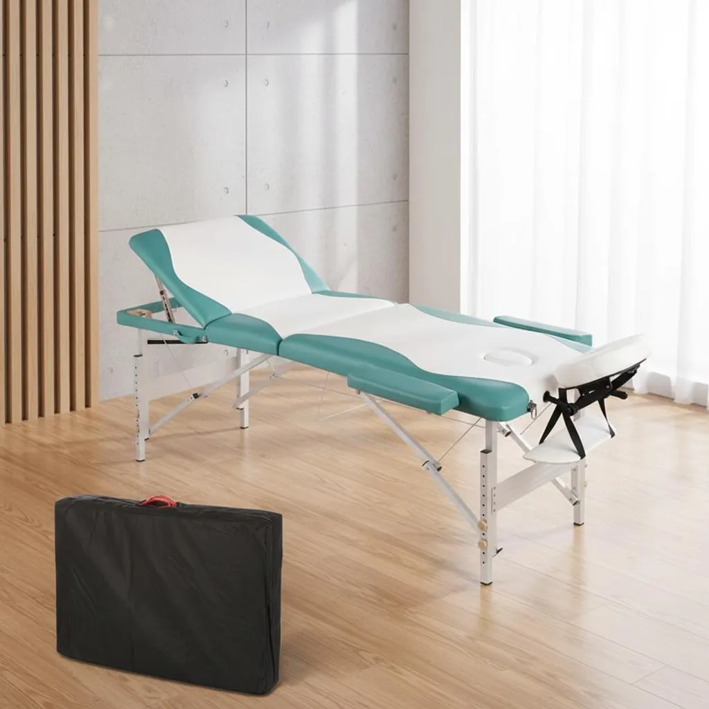 Lettino Massaggio Sportivo 3 Zone Alluminio | Altezza Regolabile Pro - 11