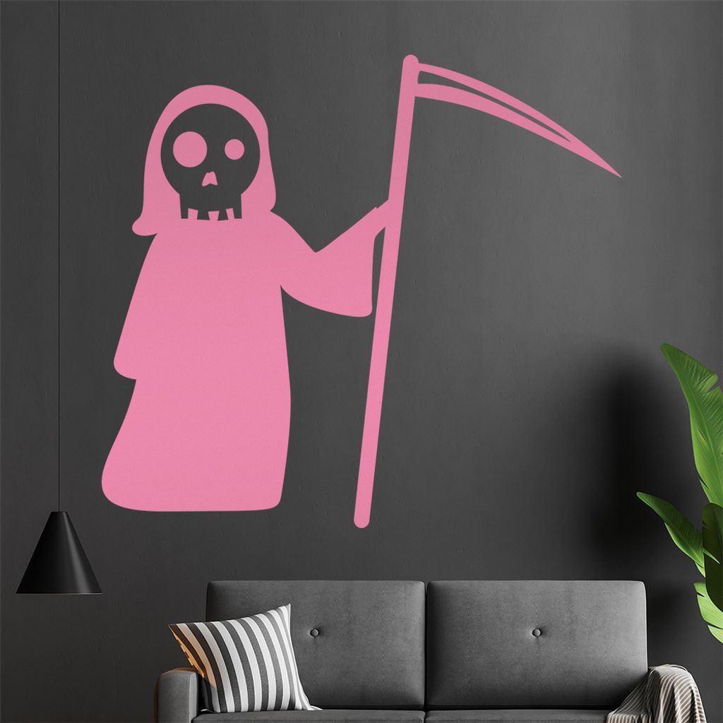 KIWISTAR Sensenmann - Sterben Mord Tod Henker Schädel Wandtattoo in 6 Größen - Wandaufkleber Wall Sticker - Dekoration, Küche, Wohnzimmer, Schl...