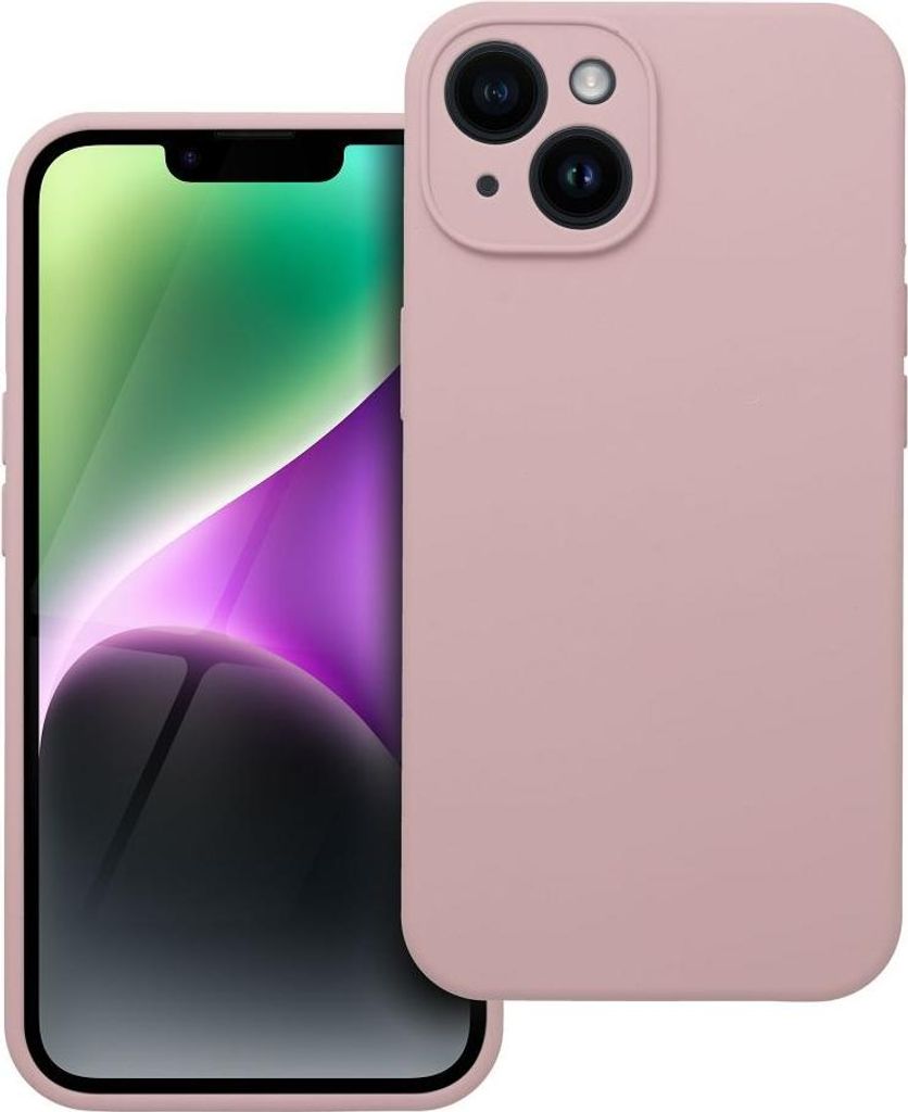 SILICONE 2mm Handyhülle passend für IPHONE 14 puderrosa