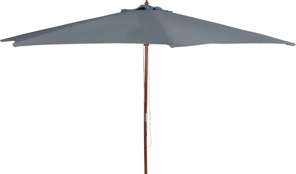 Grand Parasol de Jardin en bois coloris anthracite 300cm - Style Classique