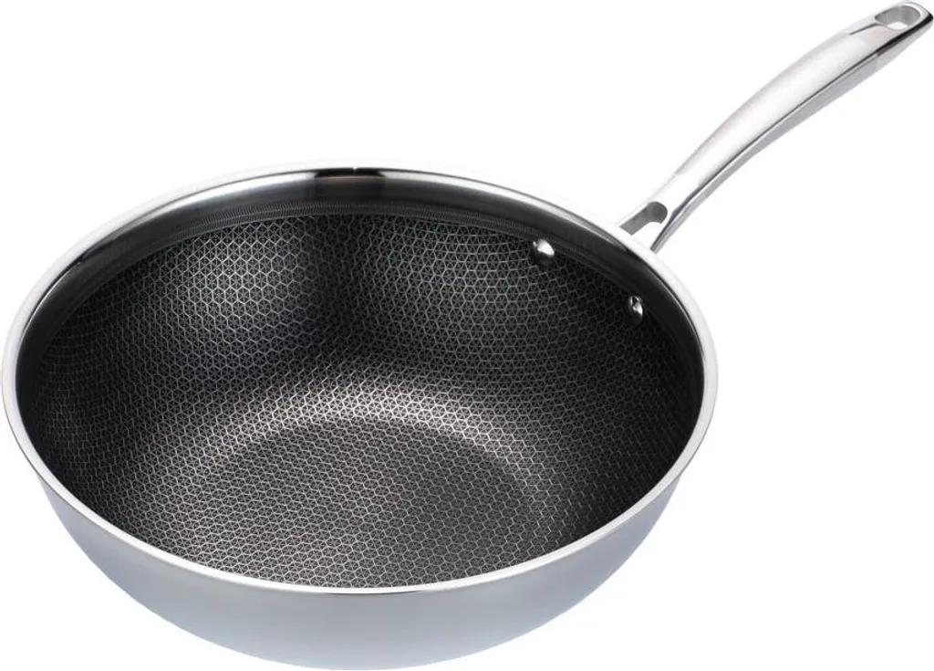 Wok Maestro MR-1224-30 Professionale 30 cm - Acciaio Inox Induzione