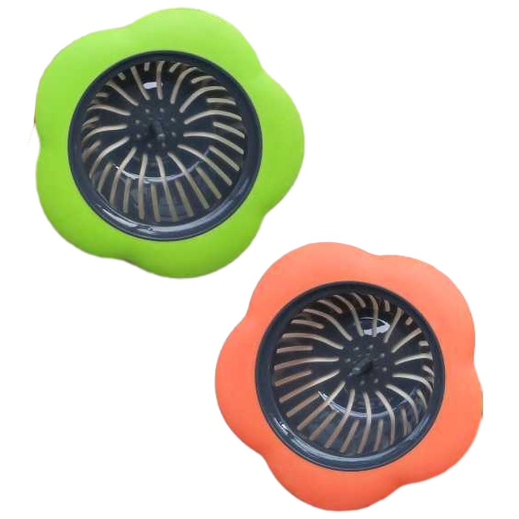 2er-Pack Spülbecken-Abflusssieb für Küchenspüle, Abfluss, Silikon-Spülbeckenstopfen, Müllentsorgung, Abflussstopfen, 11,4 cm Durchmesser,(Sti...