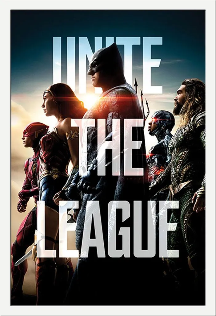 Quadro Justice League Cornice MDF Bianca Shinsuke - Design Moderno