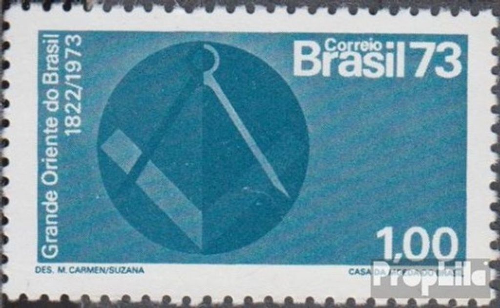 Briefmarken Brasilien 1973 Mi 1389 (kompl.Ausg.) postfrisch Freimaurergroßloge