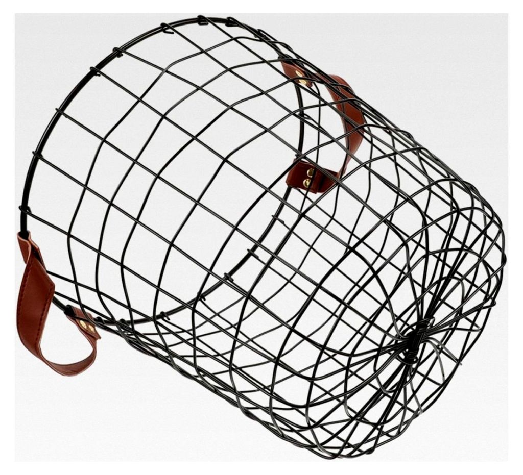 Metallkorb für Wäsche mit Griff und Luftzirkulationsdesign zur Aufbewahrung von Brennholz und Haushaltsgegenständen aus robustem Eisen für Küc...