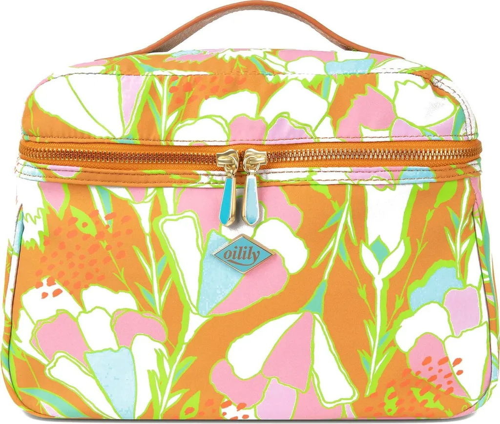 Borsa Trucco Oilily Coco Carnation Sudan Brown | Spaziosa e Lavabile