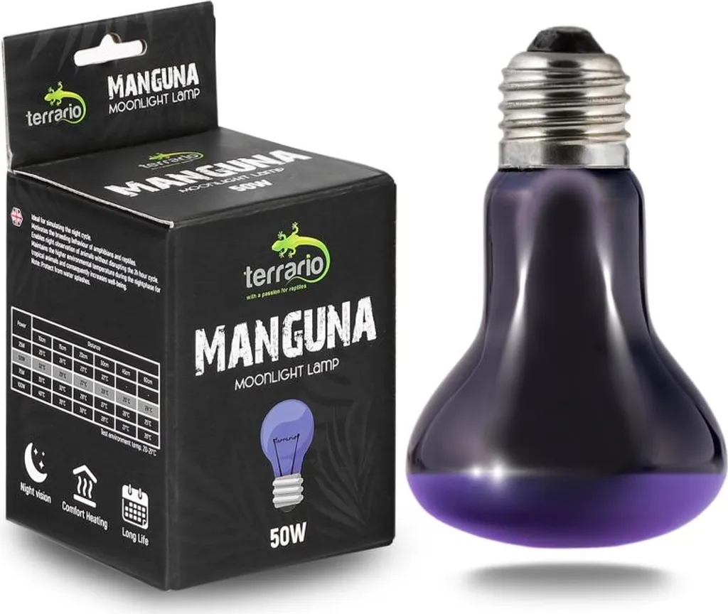 Terrario Manguna Moonlight Lamp 50W - Ampoule Chauffante Lune pour Reptile