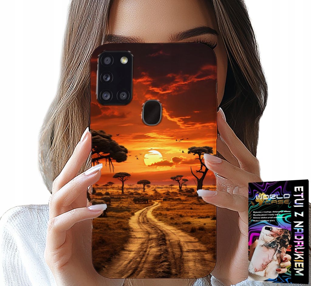 Etui Für Samsung Galaxy A21S - Safari Africa Sonnenuntergang Schöne Ansicht