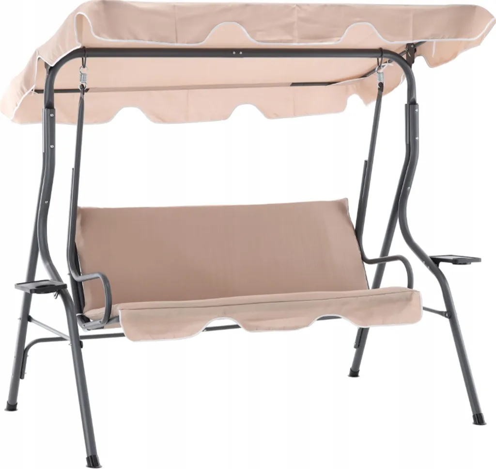 Offerta Altalena da Giardino Aga Beige 170x110x153 cm - Dondolo 3 Posti